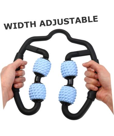 Orfofe Massage Roller - Portable Foot Massager & Yoga Device | Manual Leg Massage in Heavenly Blue & Black (27.5x24x5.5cm) - International Shipping Available - Buy Online on GoSupps.com