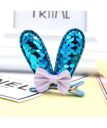 Minkissy 8-Piece Rabbit Baby Girl Hair Accessories | Easter Sequin Hair Clips & Bowknot Loops for Toddlers - Buy Online on GoSupps.com