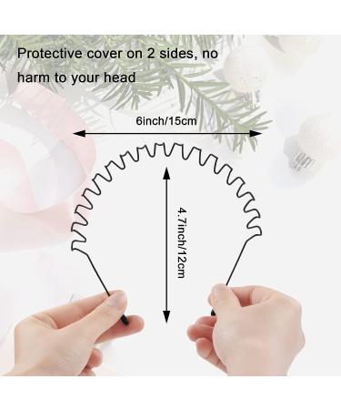 AMMON Metal Headband for Men and Women - Unisex Wavy Hair Band for Sports and Outdoor Activities - Non Slip Black - Buy Online on GoSupps.com