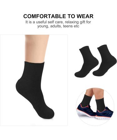 2pcs Pure Cotton Sock Spa Pedicure Booties - Breathable Moisturizing & Black for Dry Cracked Feet - Buy Online on GoSupps.com