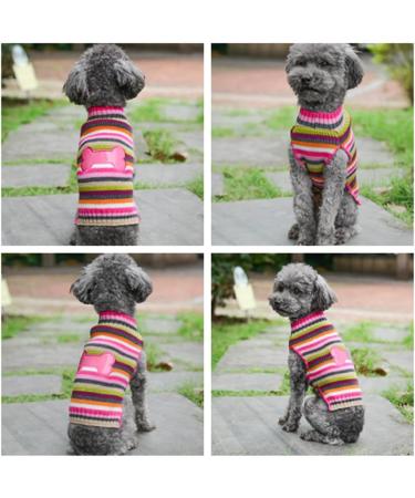 ABRRLO Dog Sweater for Small & Medium Dogs Warm Pink Puppy Sweater | Cozy Pet Apparel - Buy Online on GoSupps.com