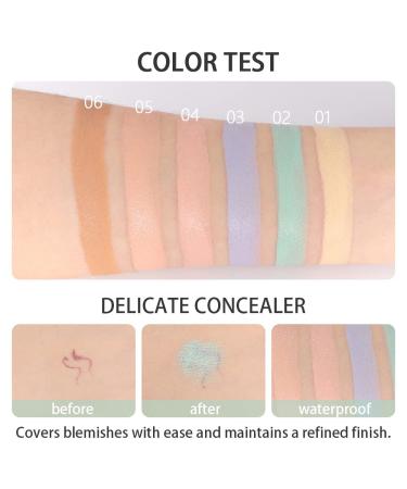 6 Color Contouring Cream Palette - Professional Color Correcting Concealer for Dullness, Imperfections, Puffiness, Spots, Redness, and Dark Circles - Pink Under Eye Concealer (02 Color Correcting) - Buy Online on GoSupps.com