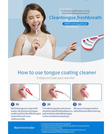 YANDY Tongue Scraper & Brush Set - Fresh Breath Solution for Adults & Kids (Pack of 2 - Buy Online on GoSupps.com