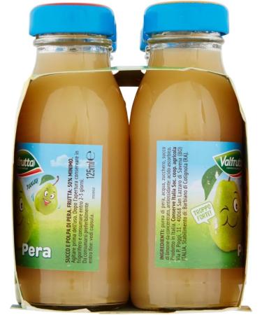 Valfrutta Succhi di Frutta Pera Lot de 24 jus de fruits avec poires italiennes boisson sans alcool 125 ml + 1 bo te de th glac San Benedetto au citron sans sucre 330 ml - Buy Online on GoSupps.com