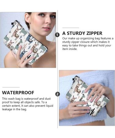 Minkissy Alpaca Cultural Handbag - Waterproof Portable Cosmetics Organizer for Women (22x18 cm) - Buy Online on GoSupps.com