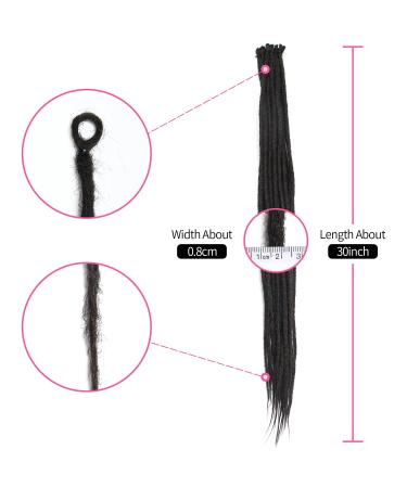 30 Synthetic Dreadlocks Extensions - 20 Strands Pack | Soft Crocheted Braided Hair | Reggae Hip-Hop Style | Color 4# - Buy Online on GoSupps.com