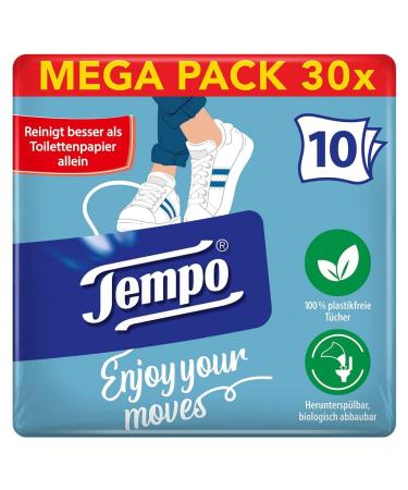 Tempo Gentle and Caring moist toilet paper travel pack giant pack 30 pieces