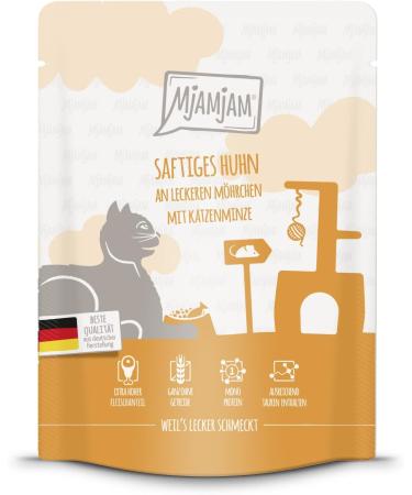 Buy Mjamjam Premium Wet Cat Food - Juicy Chicken & Carrot Grain-Free 6 Pack (300g x 6) - International Shipping Available - Buy Online on GoSupps.com