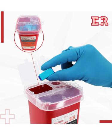 1 Quart Sharps Container with Split Lid and Locking Mechanism - Ever Ready First Aid - Buy Online on GoSupps.com