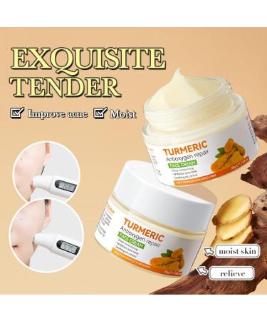 Turmeric Face Cream - Natural Hydrating Moisturizer for All Skin Types | Anti-Aging Organic Facial Cream - Buy Online on GoSupps.com
