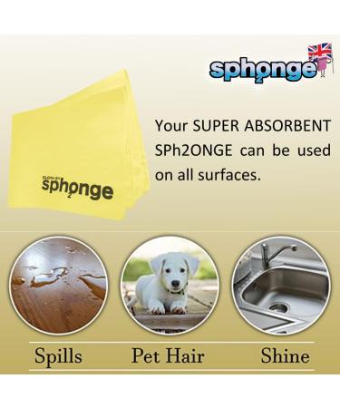 SPH2ONGE Super Absorbent Cloth (Yellow) - Multi-Purpose, Reusable, Drip-Free & Durable - Buy Online on GoSupps.com