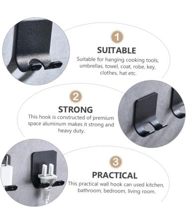 Buy Cabilock 6-Piece Self-Adhesive Razor Wall Hooks - Punch-Free Clothes Rack Hangars for Cabinets | International Shipping Available - Buy Online on GoSupps.com