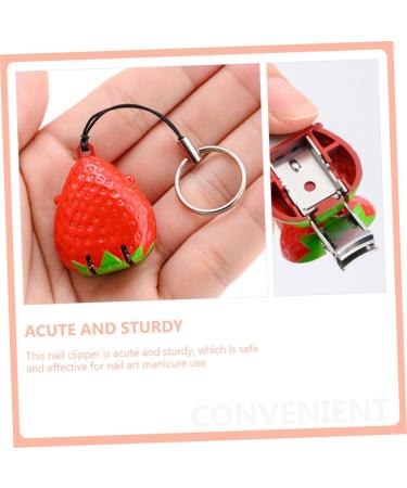 FRCOLOR Strawberry Nail Scissors Nail Clippers Fruit Toddler Nail Clipper Manicure Tools Professional Nail Nippers Professional Nail for Men Portable Child Stainless Steel Key Chain - Buy Online on GoSupps.com