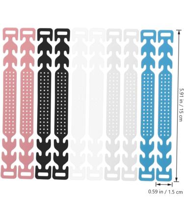 FOMIYES 20 Pack Mask Strap Buckle - Ear Extension Hook for Face Cover - Anti-Strangulation Accessories in Pink & Light Blue - Buy Online on GoSupps.com