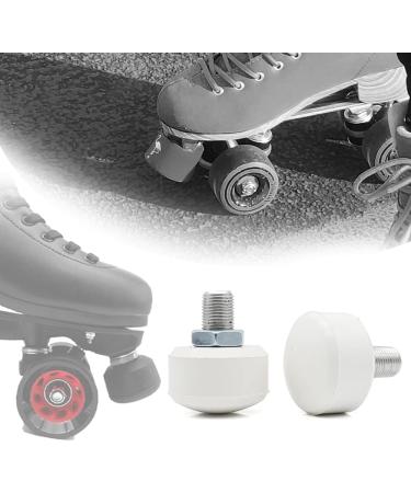 Adjustable Rubber Roller Skate Toe Stops - 2pcs White Brake Blocks | Double-Row Skating Brake Jam Plugs for Replacement Parts - Buy Online on GoSupps.com