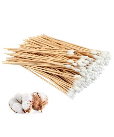 300 pieces cotton swab 15cm long wooden handle cotton carrier extra long wood cotton swabs with a large head for camera keyboard make-up polishing cleaning - Buy Online on GoSupps.com
