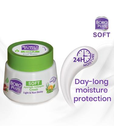 BoroPlus Soft Antiseptic Cream - Light Non-Sticky Ayurvedic Moisturizer | 24-Hour Hydration | 200ml - Buy Online on GoSupps.com