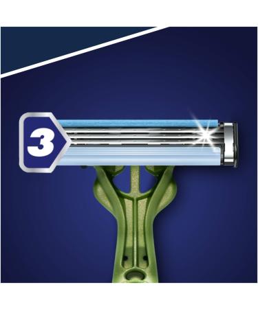 Gillette Blue3 Sensitive Disposable Razor Blades for Men - 5 Pack | Smooth Shave International Shipping Available - Buy Online on GoSupps.com