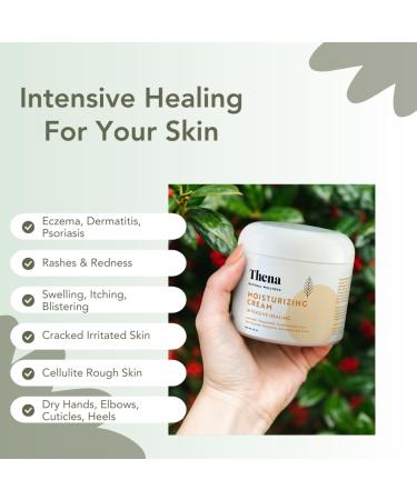 THENA Intensive Healing Cream for Eczema, Psoriasis, and Dry Skin - Organic Lavender Peppermint Blend Ointment for Rashes and Dermatitis (4.5 oz) - Buy Online on GoSupps.com
