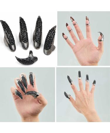 KODASW 10 Pcs Alloy Eagle Claw Fingertip Adjustable Punk Nail Rings Nail Decoration Gothic Fingernail Buckle Finger Alloy - Buy Online on GoSupps.com