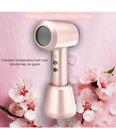 Cordless Hair Dryer Wireless Portable Blow Dryer Fast Charge 5000mAh Rechargeable Battery with Charge Base 3 Hot Wind /3 Cold Wind for Art Painting/Outdoor/Travel Space Gray - Buy Online on GoSupps.com