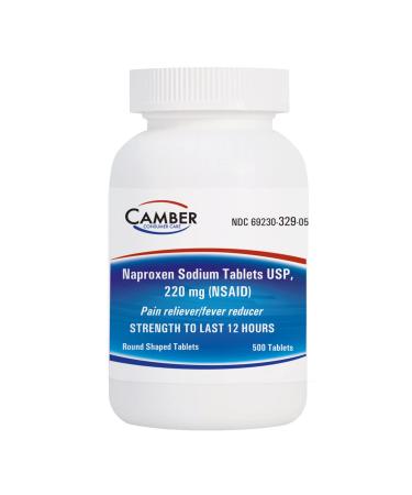 Camber Naproxen Sodium 220 mg - Pain Reliever and Fever Reducer (500 Count)