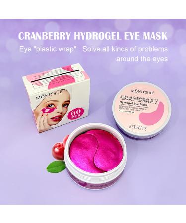 AKARY Cranberry Under Eye Patches - 30 Pairs Skin Treatment Mask for Dark Circles Puffiness & Wrinkles | Hydrating Eye Mask with Glycerin Hyaluronic Acid & Collagen - Buy Online on GoSupps.com