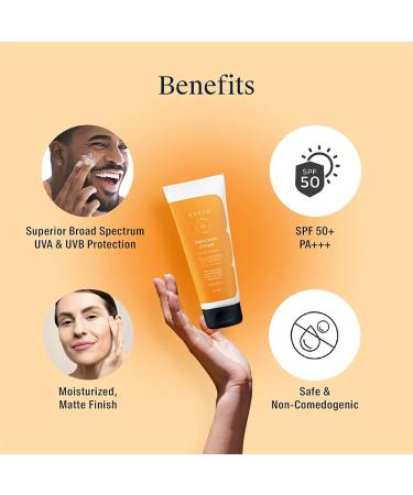 Sheltr Sunscreen Cream SPF 50+ | Matte Finish UVA & UVB Protection | All-Natural Non-Toxic with Zinc Oxide & Tomato Extracts | 50 ML - Buy Online on GoSupps.com
