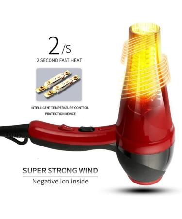 Hair Dryer 2300W Ionic Professional Blow Dryer with 2 Air Nozzles Low Noise Hairdryer with 2 Speed 3 Heat Settings Powerful AC Motor Fast Drying for Home and Salon Men and Women Small Gift - Buy Online on GoSupps.com