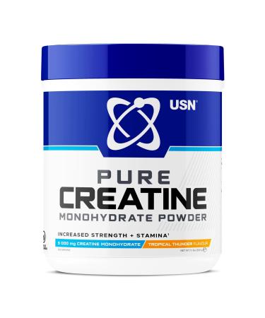 USN USN Micronized Creatine Powder 500g (79 servings): Tropical Thunder Flavor 100% Pure Creatine Monohydrate Powder for Muscle Performance and Recovery Suitable for