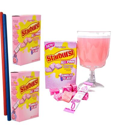 Strawberry Bliss - Starburst Singles To Go Powdered Drink Mix All Red Strawberry 3 Boxes with 6 Packets Each - 18 Total Servings Sugar-Free Drink Powder Just Add Water 6 count (Pack of 3) Keto Burst with Flavor Zero Guilt! Low Carb Zero Sugar Drink Mix - 