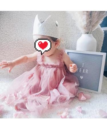 PythJooh Baby Girl Tulle Dress | Butterfly Wings Tutu Princess Dress | 18-24 Months | Dusty Pink - Buy Online on GoSupps.com