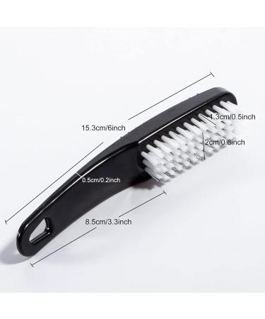 3 Pack Hand Nail Cleaning Brushes Set - Soft and Stiff Bristles Scrubber Tools for Men and Women - Handle Grip Fingernail Brush for Toes and Nails Cleaner - Black - Buy Online on GoSupps.com