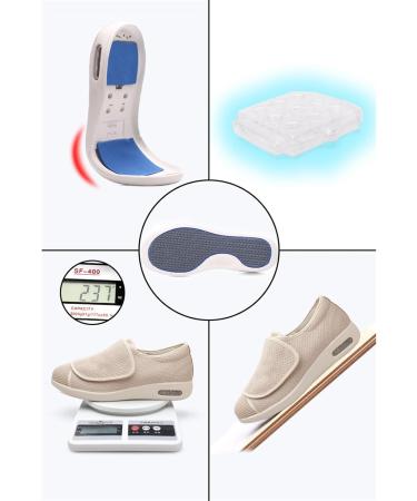 Buy Diabetic Shoes for Men - Adjustable Arthritis Edema Walking Shoes for Swollen Feet - Size 9.5 Dark Blue - Buy Online on GoSupps.com