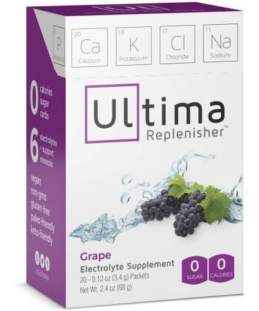 Hydrating Electrolyte Powder - Grape Flavor - 20 Count Packets x 2 - Buy Online on GoSupps.com