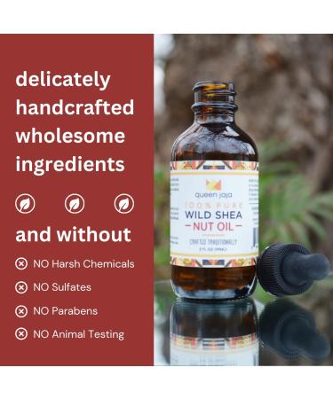 Wild Shea Nut Oil | 100% Pure West African Moisturizer for Hair Body & Face | Small Batch 2 Fl Oz | Natural Nourishing Oil - Buy Online on GoSupps.com