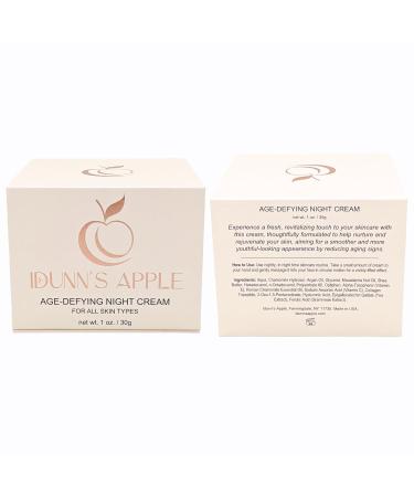 Idunn's Apple Age-Defying Night Cream 1st Ever AKG Anti-Aging Skincare Alpha Ketoglutarate Hyaluronic Acid Collagen Booster Antioxidants Reduce Wrinkles Deep Nourish Skin 1oz Jar - Buy Online on GoSupps.com