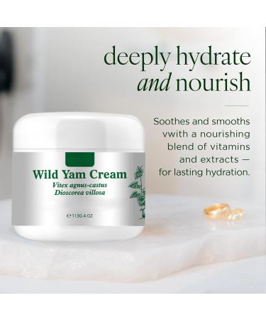 Wild Yam Cream - 113g Wild Yam Cream Organic for - Natural Relief for Menopause Dry Skin - Menopause Botanical Balancing Body Cream - for All Skin Types - Buy Online on GoSupps.com