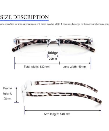 MMOWW 4-Pack Randless Reading Glasses for Men & Women - Clear Rectangular Blue Light Blocking Glasses (4 Colors 2.0x) - International Shipping Available - Buy Online on GoSupps.com