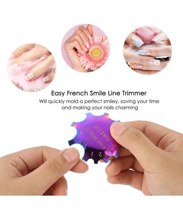 French Nails Template | Stainless Steel Smile Line Cutter | Nail Art Stencil Tools for Perfect Manicure - Buy Online on GoSupps.com