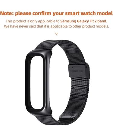 Mijobs Milan Black Bands for Samsung Galaxy Fit2 - Sport Straps Replacement for Men and Women - Buy Online on GoSupps.com