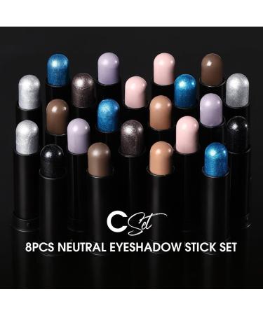 Ofanyia Shimmer Matte Eyeshadow Stick - Waterproof Hypoallergenic Eye Brightener Crayon Gift Set (Set C) - Buy Online on GoSupps.com