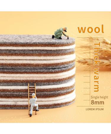 Winter Warm Insoles - Wool Thicken Soft Shoes Pads - Breathable & Skin-Friendly Cotton Cashmere - Keep Feet Cozy - Size 44-270mm D - Buy Online on GoSupps.com