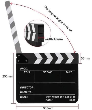Movie Directors Clapperboard Set with Magnetic Eraser and Pens - Black - Buy Online on GoSupps.com