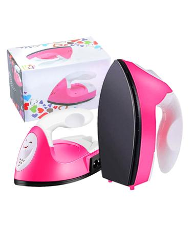 ACHENYUANYUAN Mini Heat Press Small Iron Portable Heat Press Machine Mini Craft Iron with Charging Base Accessories for DIY T-Shirts  Shoes  Bag and Hats Heat Transfer Vinyl Projects Red