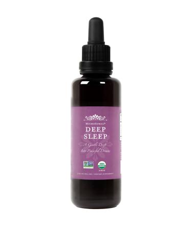Wisdom Nutrition Deep Sleep Organic Sleep Support Drops for Restful Nights & Relaxation Non-Melatonin Herbal Blend with Valerian Ashwagandha Tulsi & Chamomile 2 fl oz