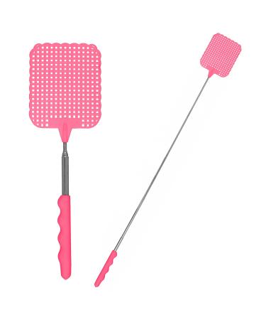 Fly swatter Direct-Hit-72 - extendable & extra long telescopic fly swatter - color pink