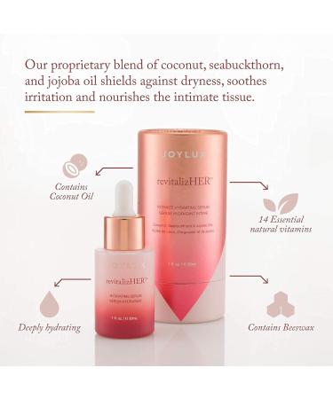 revitalizHER Hydrating Serum for Intimate Tissue - Antioxidant-Rich pH-Balanced Formula for Feminine Dryness | Clean Ingredients - 30mL - Buy Online on GoSupps.com