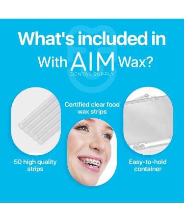 Orthodontic Wax for Braces 10 Pack - Unscented & Flavorless Dental Wax Clear Strips - Food Grade Ortho Brace Wax for Aligners - Clear Cases Included - Buy Online on GoSupps.com
