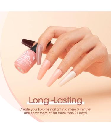 Gellen Gel Nail Polish Kit - Pink Nudes Neutrals 6 Colors Gel Polish Warm Pastels Nail Gel Polish Set Nail Art DIY Home Gel Manicure Set - Buy Online on GoSupps.com